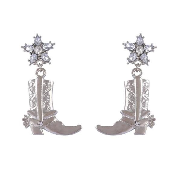 Western Style Boot Dangle Earrings - Picture 7 of 7